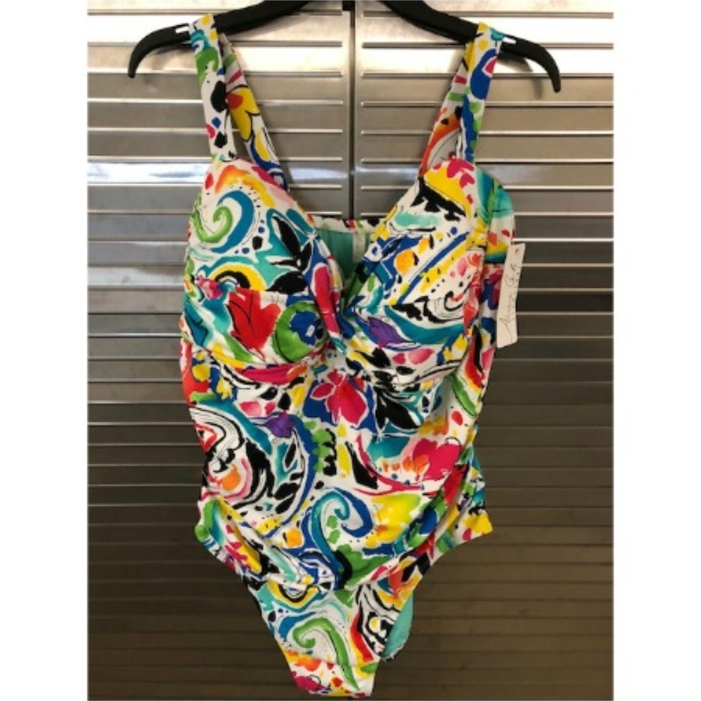 Anne Cole Women's Painterly Paisley Twist - Picture 4 of 8